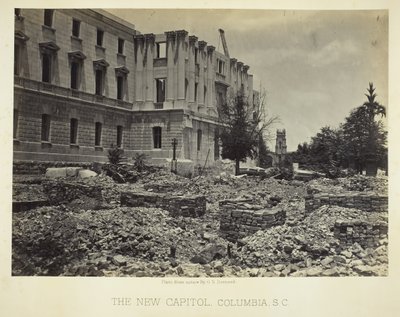 The New Capitol, Columbia, SC, 1865. af George N. Barnard