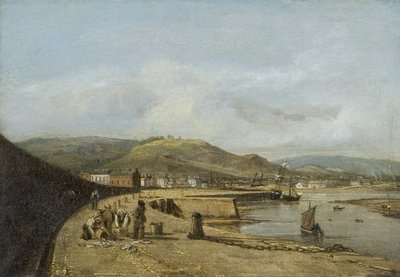 Swansea fra den vestlige mole af George Orleans Delamotte