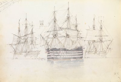 Sejløvelse i Maltas havn af George Pechell Mends