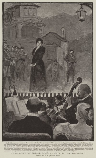 Et indtryk af Madame Calve, som Anita, i La Navarraise af George Percy Jacomb Hood