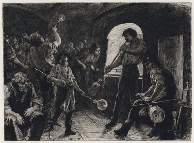 Glasblæsning (ætsning) af George Percy Jacomb Hood