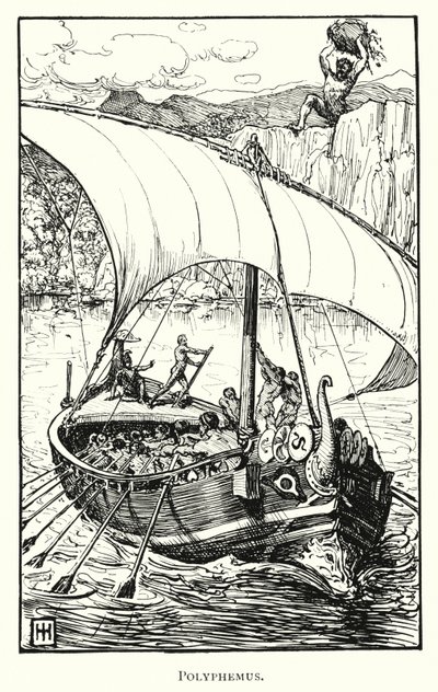 Odyssey: Polyphemus (gravering) af George Percy Jacomb Hood