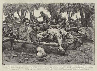 Pleje af de sårede i Omdurman på felthospitalet efter angrebet på Zeriba af George Percy Jacomb Hood
