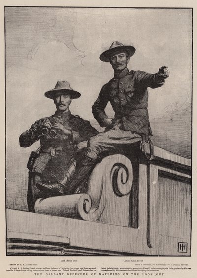 Den galante forsvarer af Mafeking på udkig af George Percy Jacomb Hood