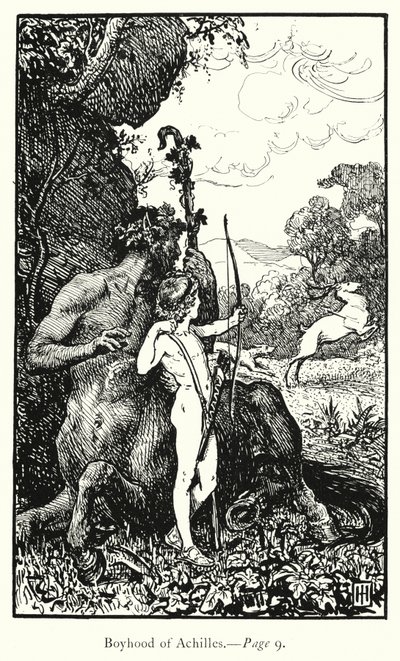 The Iliaden: Boyhood of Achilles (gravering) af George Percy Jacomb Hood