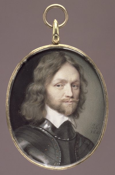 General Henry Ireton (1611-51) parlamentarisk general og Lord Deputy of Ireland (wc på pergament på kort) af George Perfect Harding