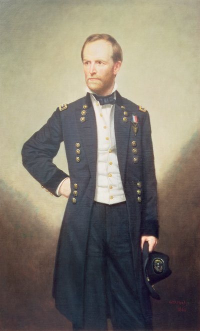 General William Sherman (1820-91) 1866 af George Peter Alexander Healy