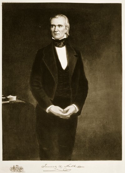 James K. Polk (1795-1849), 11. præsident for Amerikas Forenede Stater, pub. 1901 (fotogravure) af George Peter Alexander Healy