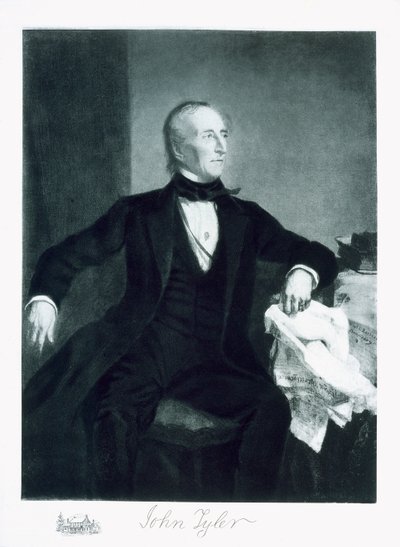 John Tyler, 10. præsident for USA, pub. 1901 (fotogravure) (se også 102588) af George Peter Alexander Healy