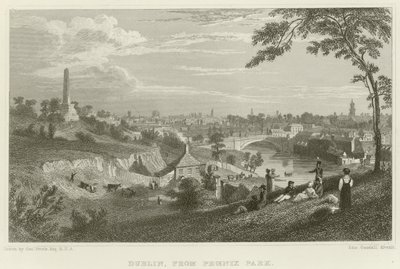 Dublin fra Phoenix Park af George Petrie