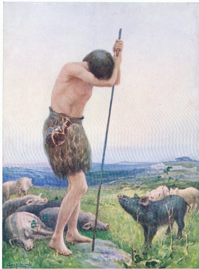 Den fortabte søn, fra Bibelens billedbog udgivet af Thomas Nelson, ca. 1950 af George Phoenix