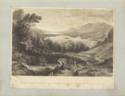 Derwent & Bassenthwaite Lakes, - Keswick & Skiddaw in the Distance, Cumberland. af George Pickering