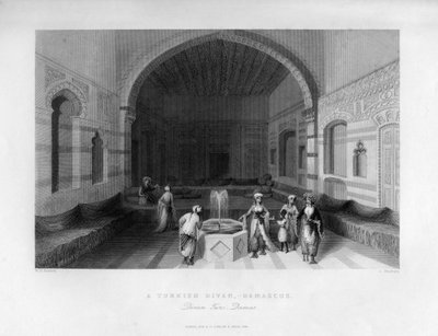 En tyrkisk divan, Damaskus, Syrien, 1841. af George Presbury