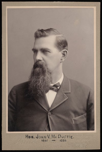 Portræt af John Van McDuffie 1841-1896, før 1896. af George Prince