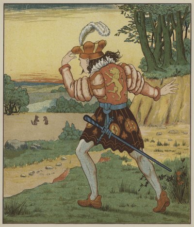 Illustration til Rumpelstiltskin af Brødrene Grimm af George R. Halkett