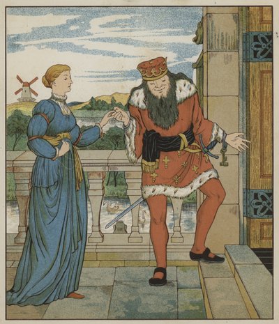 Illustration til Rumpelstiltskin af Brødrene Grimm af George R. Halkett