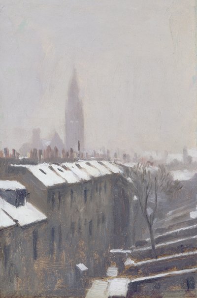 Duke Street under Snow, Edinburgh, 1870 af George Reid