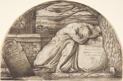 En figur, der græder over en grav af George Richmond