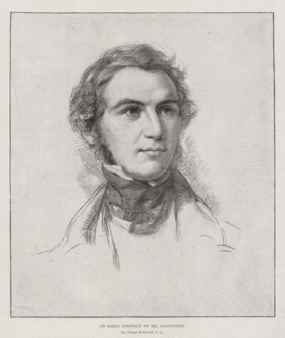 Et tidligt portræt af hr. Gladstone af George Richmond
