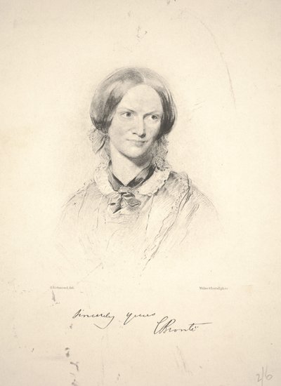 Charlotte Brontë, graveret af Walker & Boutall af George Richmond