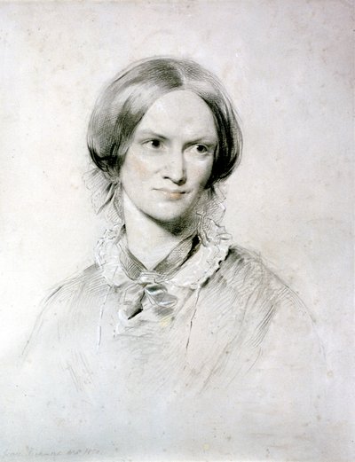 Charlotte Bronte, engelsk forfatter, 1850 af George Richmond