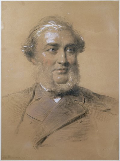 Henry Bence Jones, 1865 (kul og kridt på papir) af George Richmond