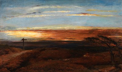 Landskab ved solnedgang af George Richmond
