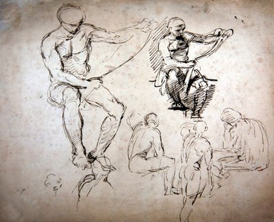 Nøgne mænd - studier for de gamle af George Richmond