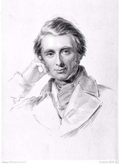 Portræt af John Ruskin (1819-1900) indgraveret af Francis Holl (1815-84) af George Richmond