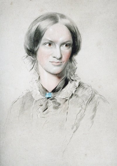 Portræt af forfatteren Charlotte Brontë 1816-1855, ca. 1850. af George Richmond