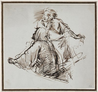 To Mandsskikkelser, ca. 1829. af George Richmond