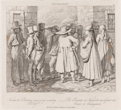 Dandies, Neumarket, ca. 1821 (radering) af George Robert Lewis