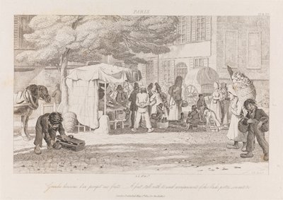 Frugtbod, Paris, ca. 1821 (radering) af George Robert Lewis
