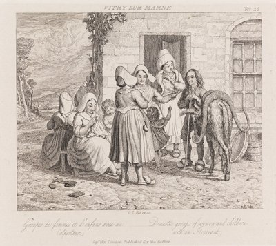 Omrejsende, Vitry Sur Marne, ca. 1821 (radering) af George Robert Lewis