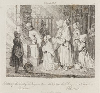 Saluting Virgin, Wien, ca. 1821 (radering) af George Robert Lewis