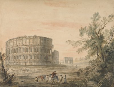 Colosseum, Rom, med bue til venstre af George Robertson