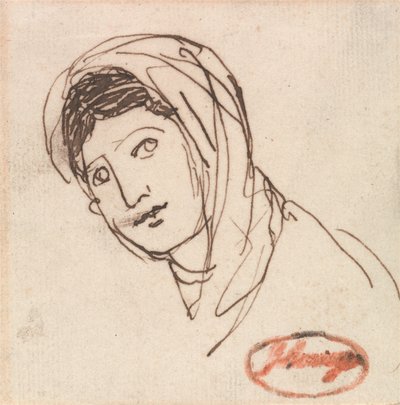 Et kvindehoved af George Romney