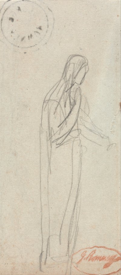 Eine stehende weibliche Figur von George Romney