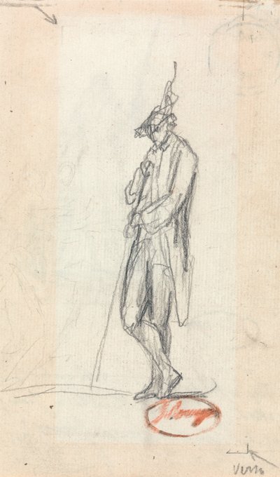En stående mandlig figur af George Romney