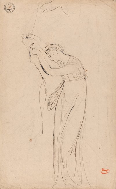 Fange eller nedtrykt kvinde: Muligvis Andromache af George Romney
