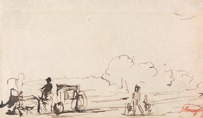 Vogn på landevej af George Romney