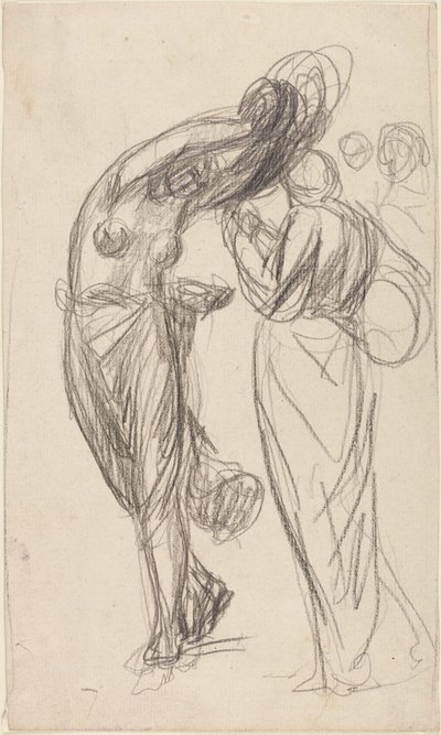 En dansende tamburinspiller og en banjospiller af George Romney