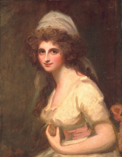 Emma Hart i hvid turban, ca. 1791 af George Romney