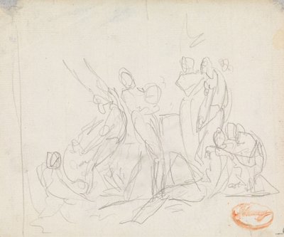 Studie i figurkomposition 14 af George Romney