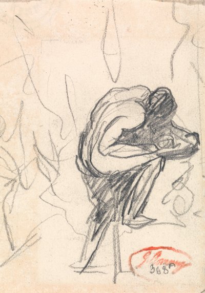 Figur, stående med bøjet knæ af George Romney
