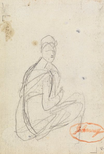 Figurstudie af en kvinde af George Romney