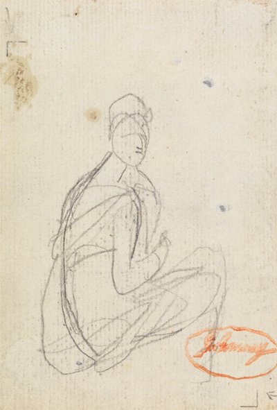 Figurstudie af en kvinde af George Romney