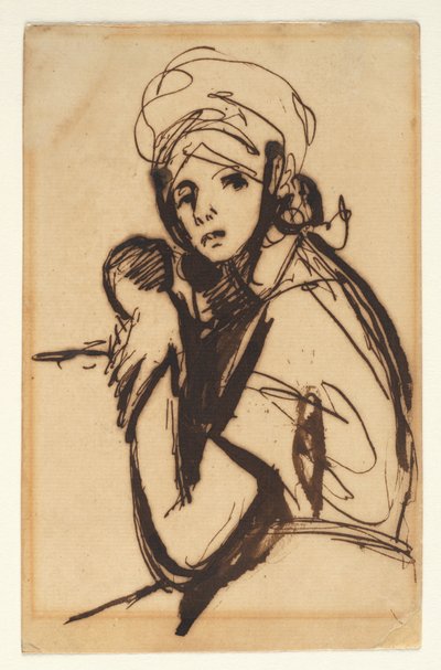 Halvfigur af en ung kvinde af George Romney