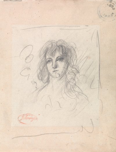 Hovedet af en kvinde af George Romney
