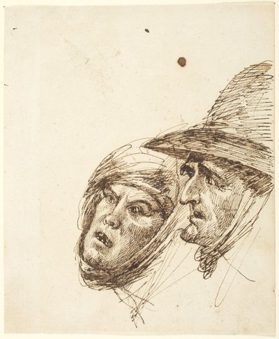 Mænds og kvinders hoveder af George Romney